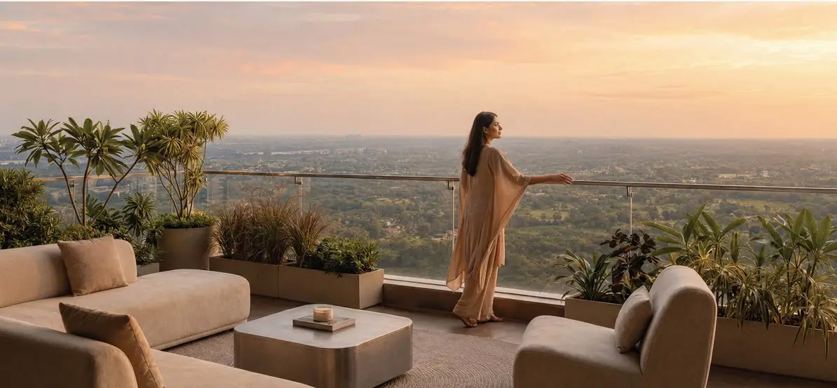 Aditya Rosemont Residency luxury terrace on NH-24 Ghaziabad